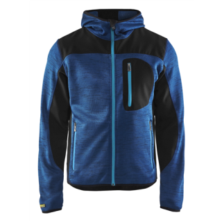 Blaklader - Gebreid vest + Softshell, M-blauw/M-blauw, L