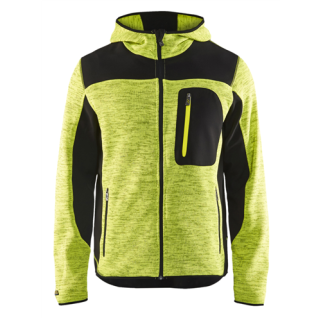 Blaklader - Gebreid vest + Softshell, H-V Geel/Zwart, 4XL