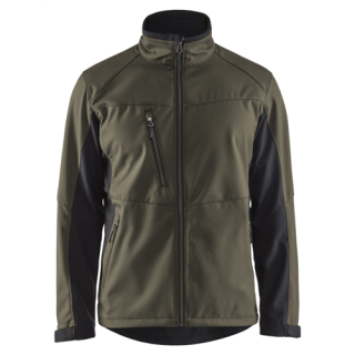 Blaklader - Softshell Jack, Groen/Zwart, XXL