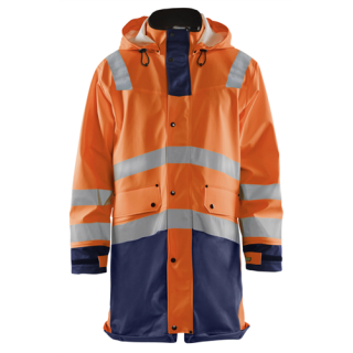 Blaklader - Regenjas High-Vis level 3, Oranje/M-blauw, L