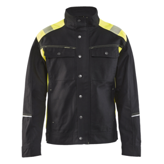 Blaklader - Jack Ongevoerd Visible, Zwart/High-Vis Geel, S