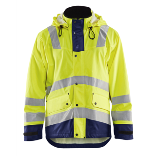 Blaklader - Regenjas High-Vis level 2, Geel/M-blauw, 4XL