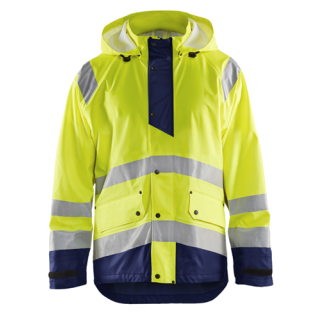 Blaklader - Regenjas High-Vis level 1, Geel/M-blauw, 3XL