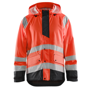Blaklader - Regenjas High-Vis level 1, Rood/Zwart, XL