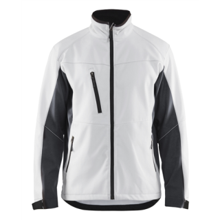 Blaklader - Softshell Jack, Wit/D-Grijs, L