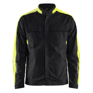 Blaklader - Industrie jack stretch, Zwart/High-Vis Geel, XS
