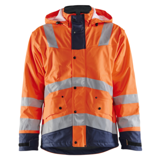 Blaklader - Regenjas High-Vis level 2, Oranje/M-blauw, L