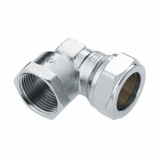 Bonfix - Knie 3/4" binnendraad x 15mm. Vernikkeld