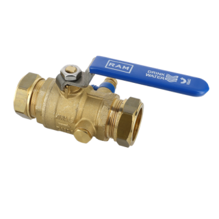 Bonfix - Kogelstopkraan 35 x 35mm. knel maf + vertragingshen