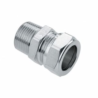 Bonfix - Puntstuk 3/8" buitendraad x 15mm. vernikkeld