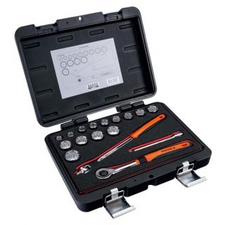 Bahco - 3/8" Dopsleutelset ergo, 17-delig