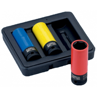 Bahco - 1/2" Lange impact doppenset, 3-delig