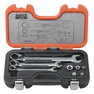 Bahco - Adapter set met Steek/ring-ratelsleutels 8-delig