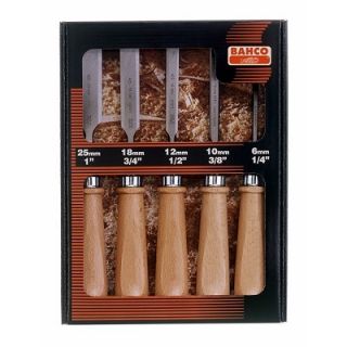Bahco - Steekbeitelset met houten hecht 5-delig