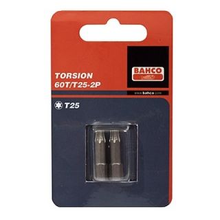 Bahco - 1/4" Bit Torx T10x25mm, torsion, 2-pak