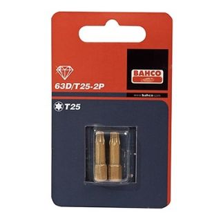 Bahco - 1/4" Bit Torx T25x25mm diamond, 2-pak