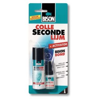 Bison - Secondelijm 10ml + activator spuitbus, 50ml.