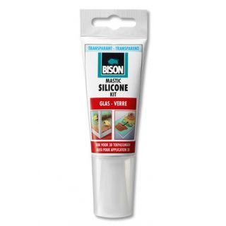 Bison - Siliconenkit glas transparant, 60ml.