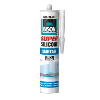 Bison - Super silicone sanitair wit, 310ml.