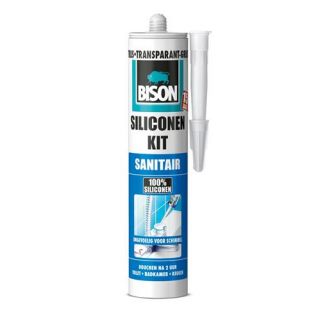 Bison - Siliconenkit sanitair transparant, 310ml.