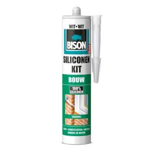 Bison - Siliconenkit bouw wit, 310ml.