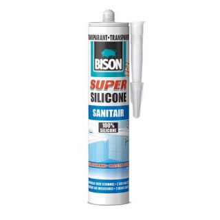 Bison - Super Silicone Sanitair, 310ml transparant.