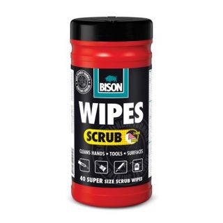 Bison - Wipes Scrub pot à 40 stuks.