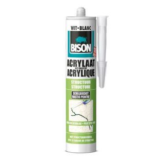 Bison - Acrylaatkit Structuur, 310ml wit.