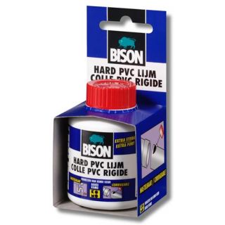 Bison - Pvc-lijm hard, 100ml. + kwastje blister.