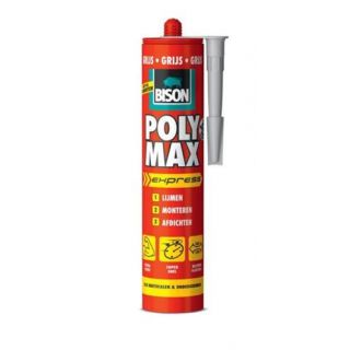 Bison - Poly max express 425g koker grijs