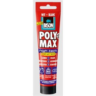 Bison - Poly max high tack express 165 g tube wit