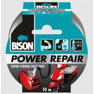 Bison - Power repair tape grijs rol 50mtr