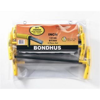 Bondhus - T-greep inbussleutelset kogelkop en nok 5/32-3/8