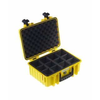 B&W - Transportkoffer type 4000 geel, variabele vakindeling
