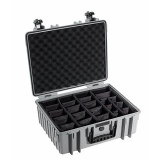 B&W - Transportkoffer type 6000 grijs, variabele vakindeling
