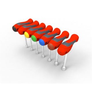 Crescent - T greep, dopsleutelset universeel 7-delig