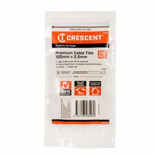 Crescent - Kabelbinders (ty-rap) naturel 100x2.5mm, 100-st.