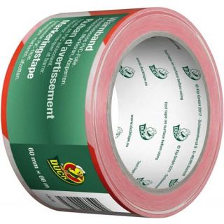 Duck - Markeringstape 60mm x 66m, rood/wit
