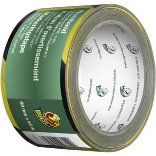 Duck - Markeringstape 60mm x 66m, geel/zwrt