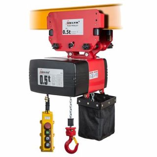 Kettingtakel met duwloopkat DEY - 400V - 0,5t. - 3m