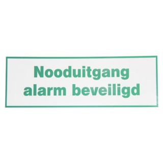DX - Pictogram 'Nooduitgang alarm beveiligd' 209x98