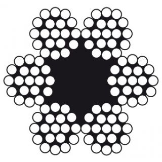 DX - Staalkabel 3mm 6x19+TWK 5 meter zak verzinkt