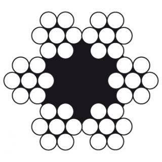 DX - Staalkabel 4x3+1TWK 1mm rol 100 mtr verzinkt