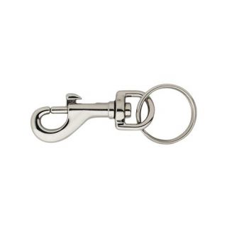 DX - Musketonhaak met ring 12mm zamac vernikkeld