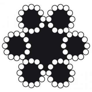 DX - Staalkabel 6x12+7TWK 12mm rol 50 mtr. verzinkt