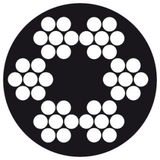 DX - Staalkabel 6x7+1TWK 2/3mm 100 mtr. verzinkt PVC rood