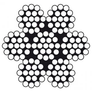 DX - Staalkabel 7x19 8mm rol 100 mtr. RVS AISI 316