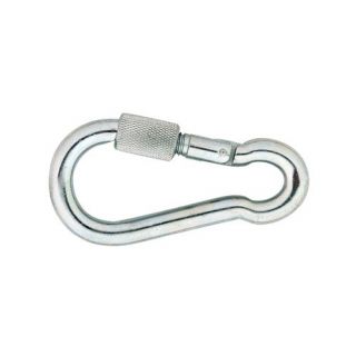 DX - Karabijnhaak met schroef chroom 80x8mm RVS 1 st.