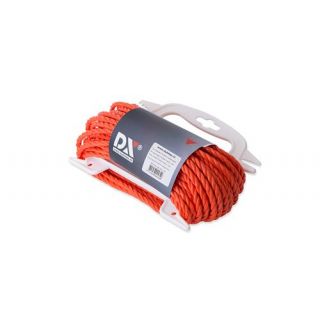 DX - Touw geslagen PP 8mm oranje haspel 20 m.