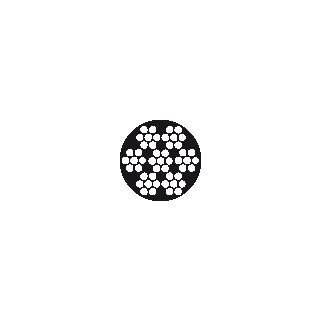 DX - Staalkabel 7x7 AISI 316 3/4mm PVC rol 100 mtr